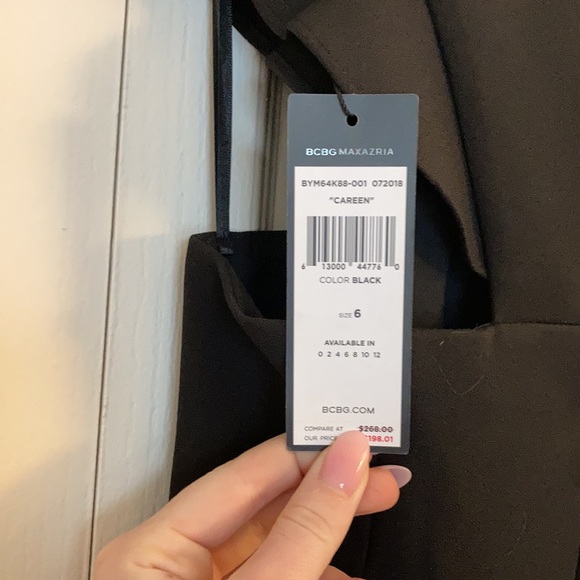 BCBG Careen cross front dress in black - Picture 6 of 6